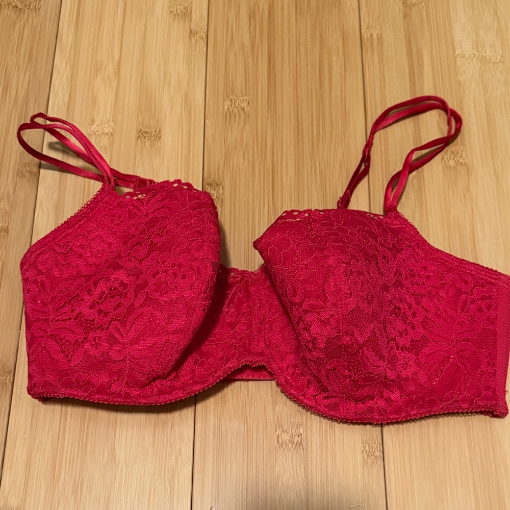 b.tempt’d Caio Bella Red Lace Underwire Balconette Bra